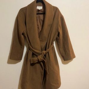 Brown H&M tie coat